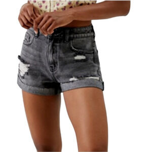PacSun Distressed Mom Shorts Faded Black Size 26 NWOT‎